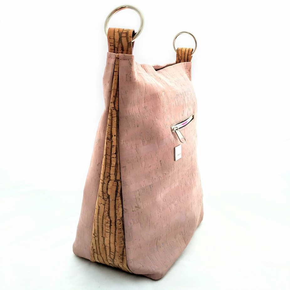 TIKIWE Handtaschen rose Totebag aus Kork