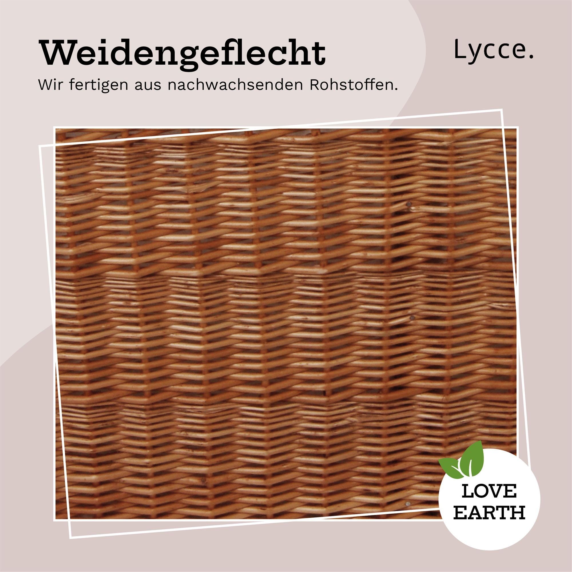 animal-design Wäschekorb, Wäschekorb 2 Fächer 120 l Wäschesortierer Weide natur 67 x 33 x 56 cm