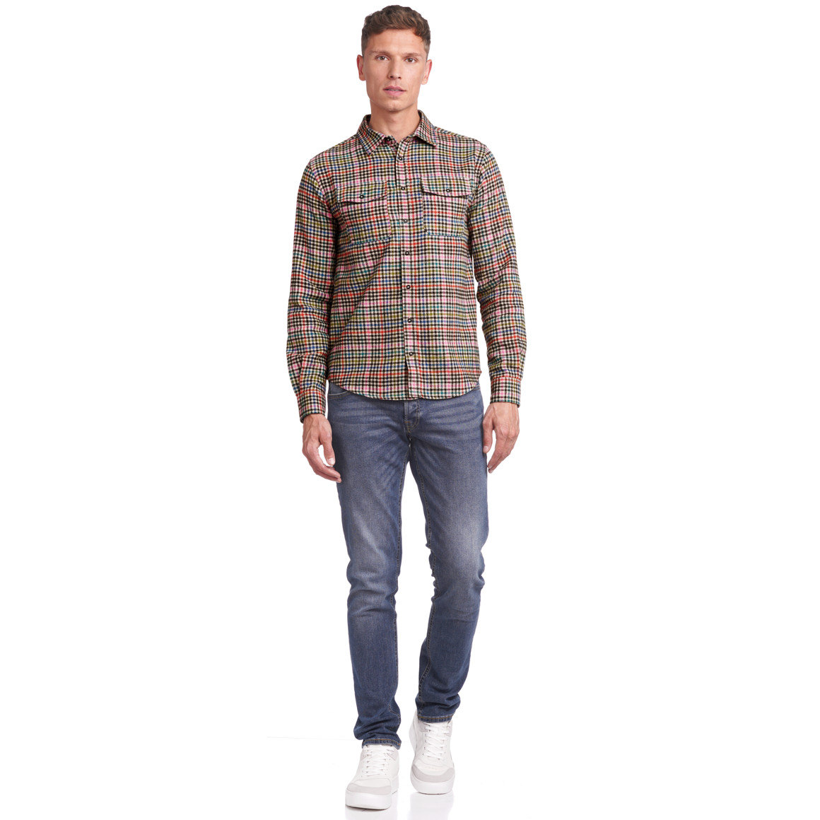 Herren Flanellhemd mit Brusttaschen