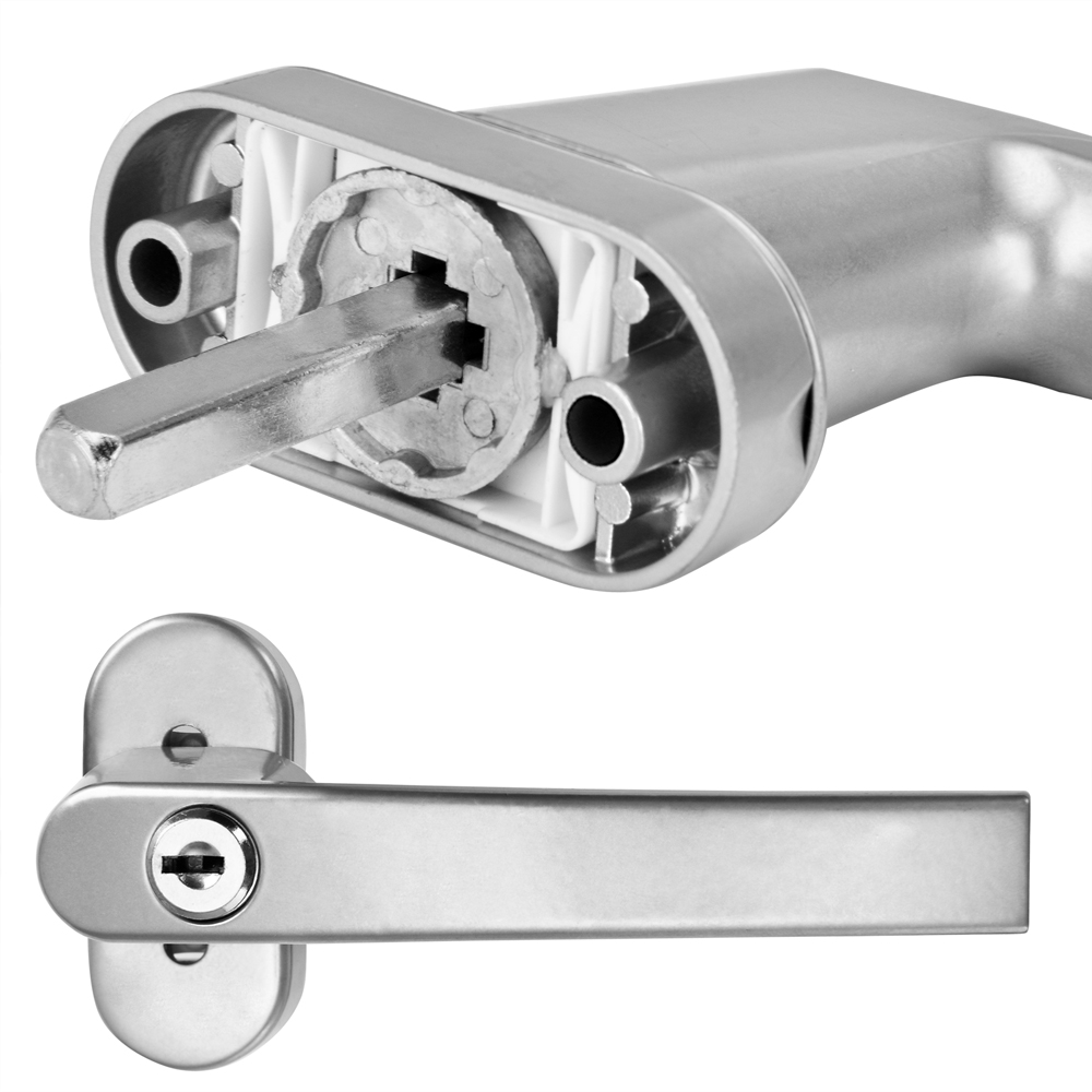 Monzana Fenstergriff 2er-Set Silber abschließbar
