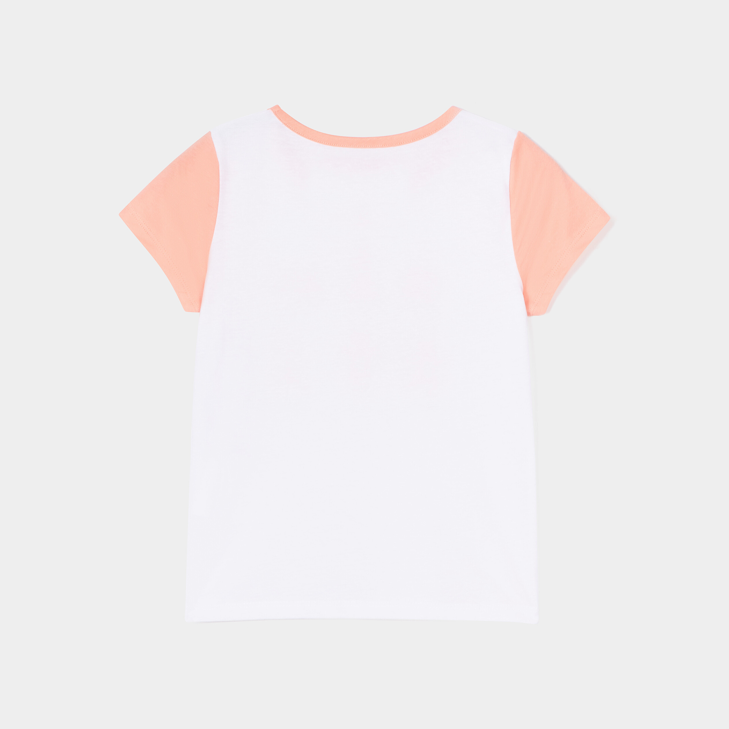 Ensemble pyjama short coton orange corail fille | La Halle
