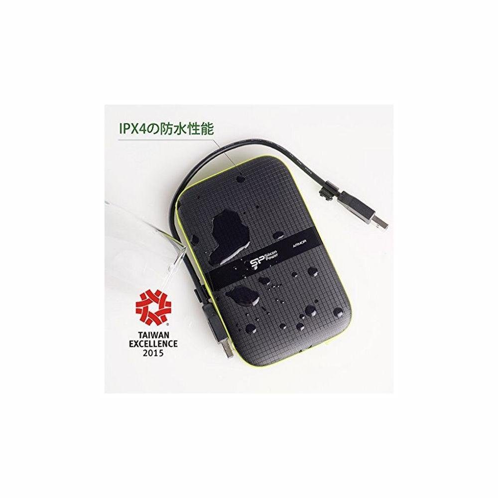 SILICON POWER Externe Festplatte Silicon Power A60 25 USB 30 2 TB Anti-shock Waterpr interne Gaming-SSD