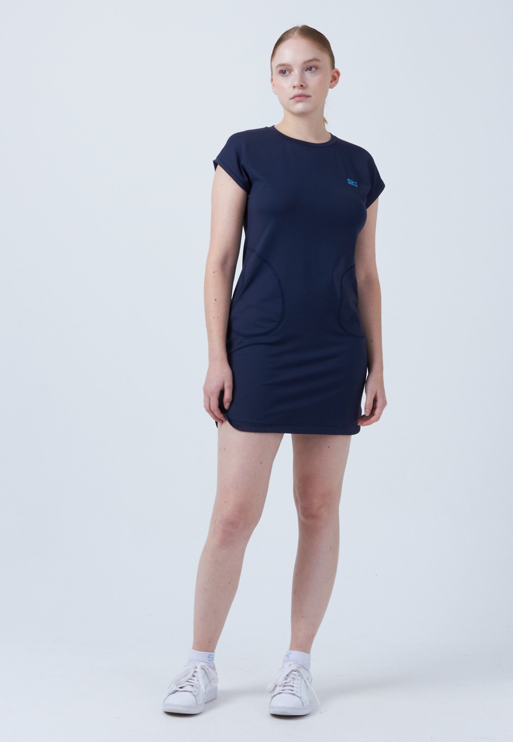 SPORTKIND Tenniskleid Loose Fit Mädchen & Damen navy blau