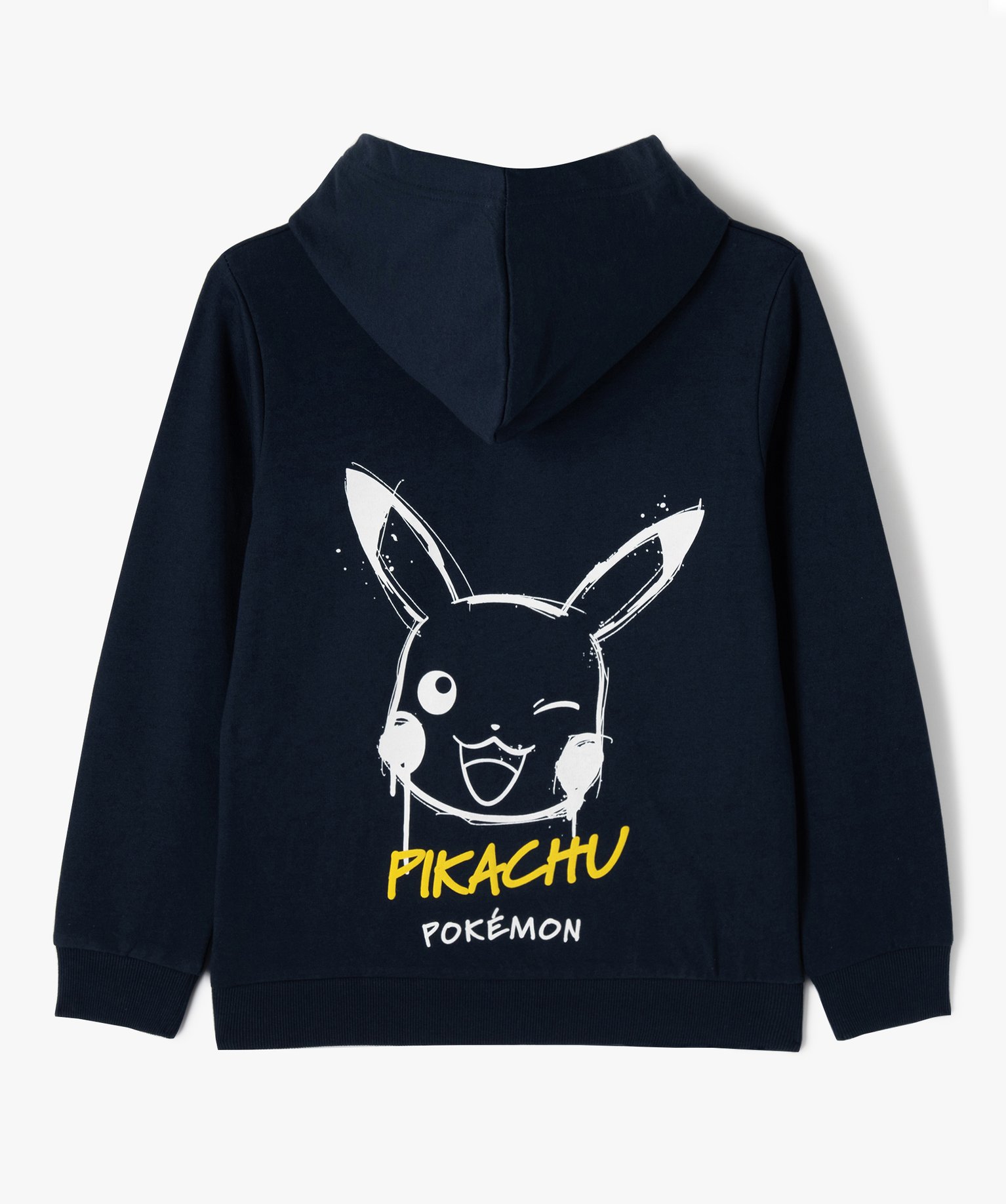 Sweat à capuche imprimé Pikachu Garçon - Pokémon marine | GEMO