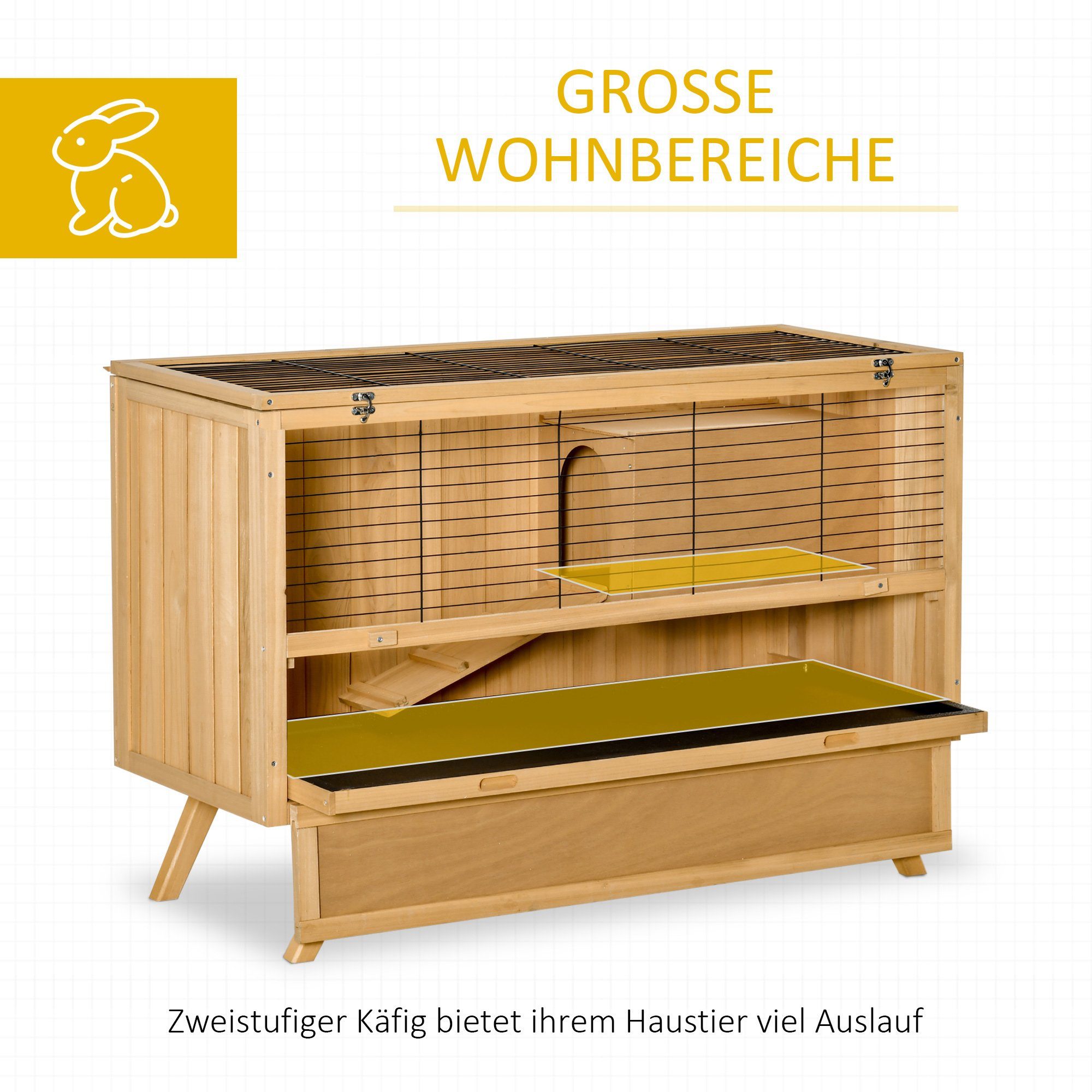 PawHut Kleintierstall Kaninchenstall