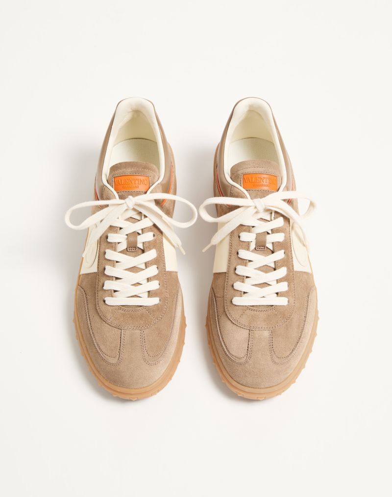 Baskets basses Upvillage en cuir fendu et cuir de veau nappa