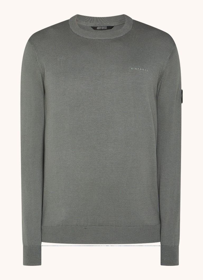 Airforce Fine-knit round-neck pullover