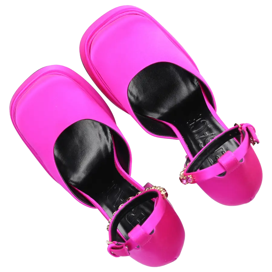 Versace - Plateaupumps MEDUSA Seide - pink