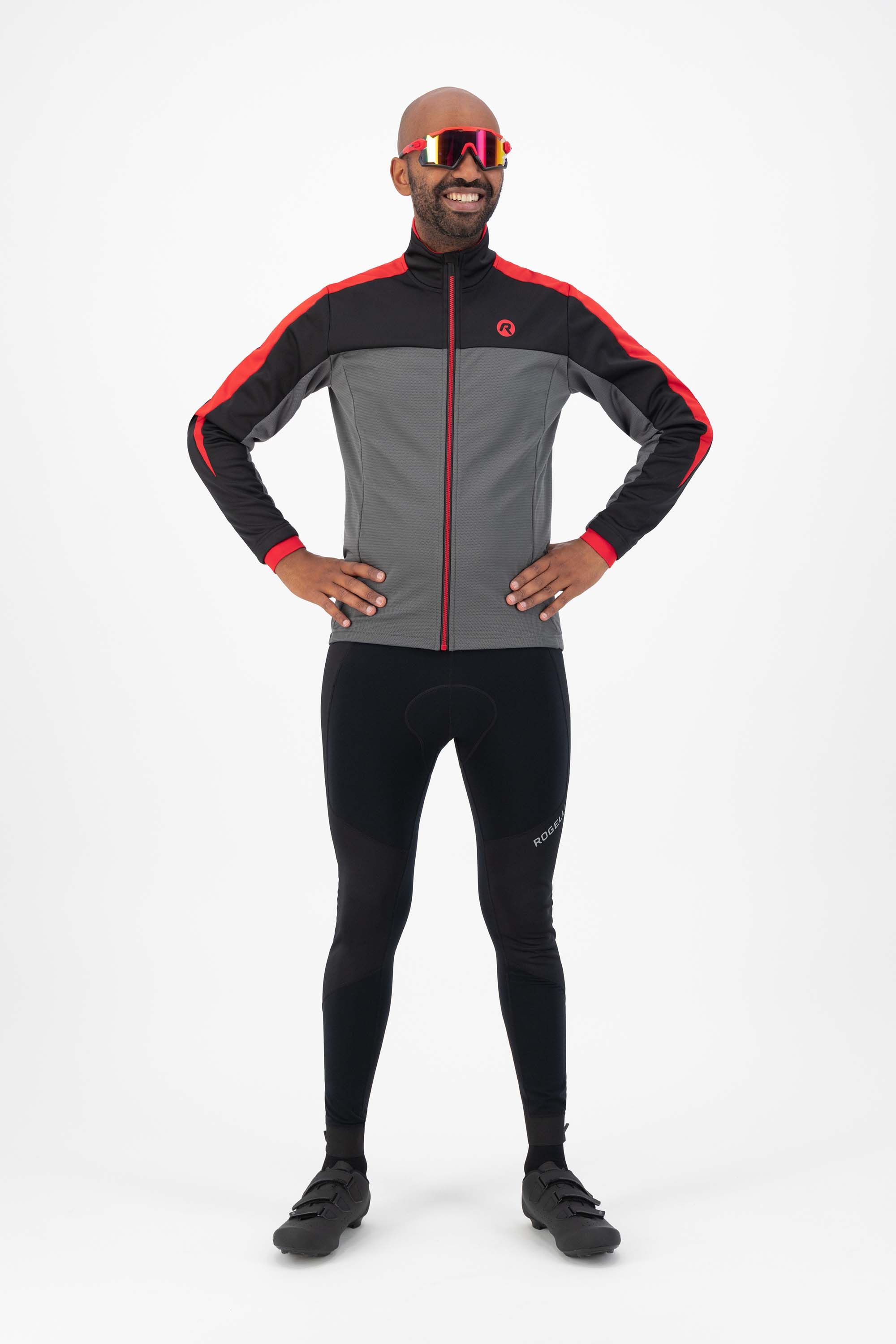 Rogelli Freeze Red Grey Black Herren Winterjacke