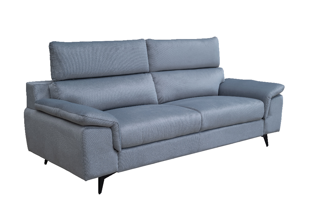 Happy Home Sofaset 2tlg. Couchgarnitur 3-2-Sitzer HSP110-GRA Samtstoff grau