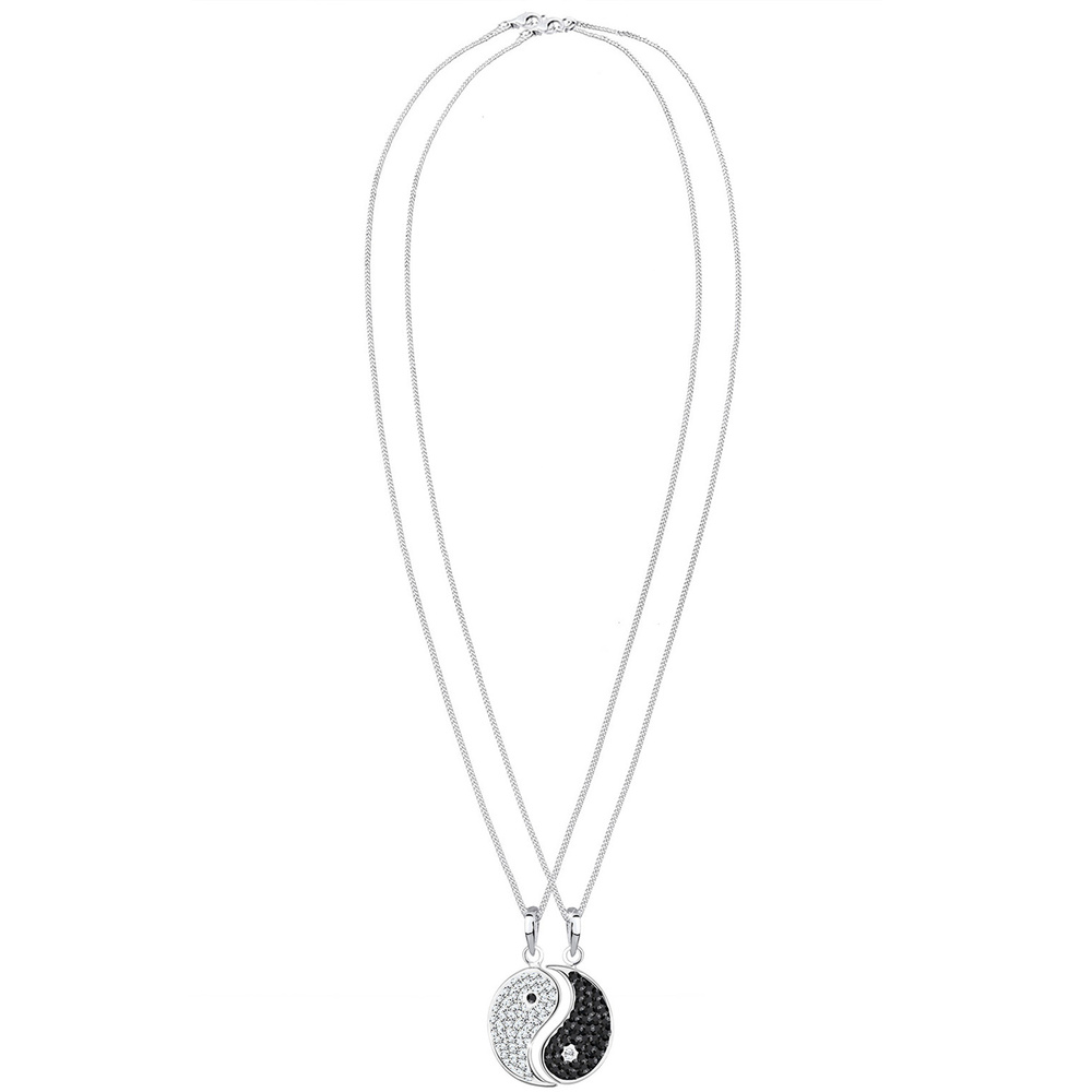 Elli Elli Collier Partner Yin Yang Kristalle Silber collier