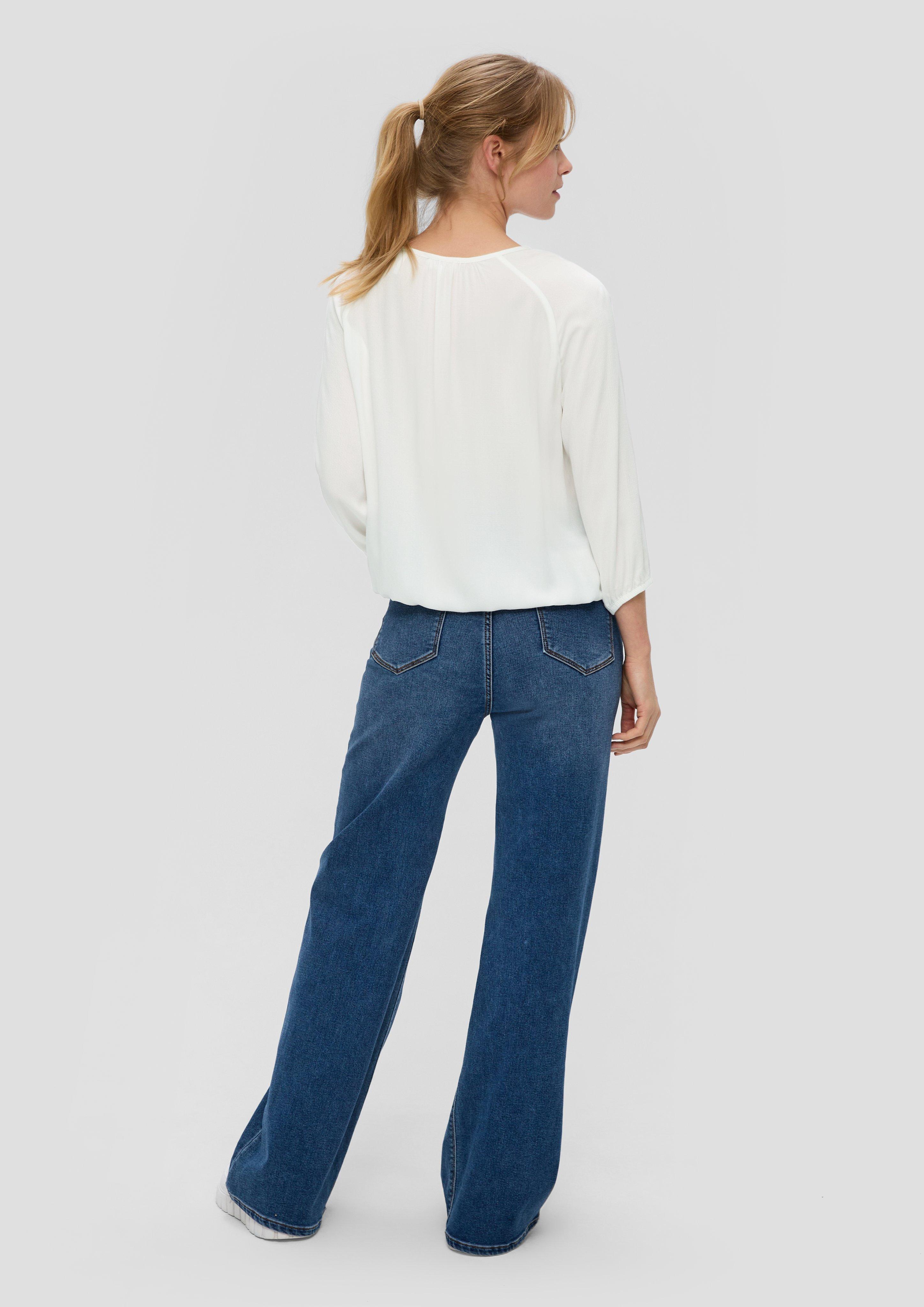 Jacquard-Bluse aus reiner Viskose  2145166-0210
