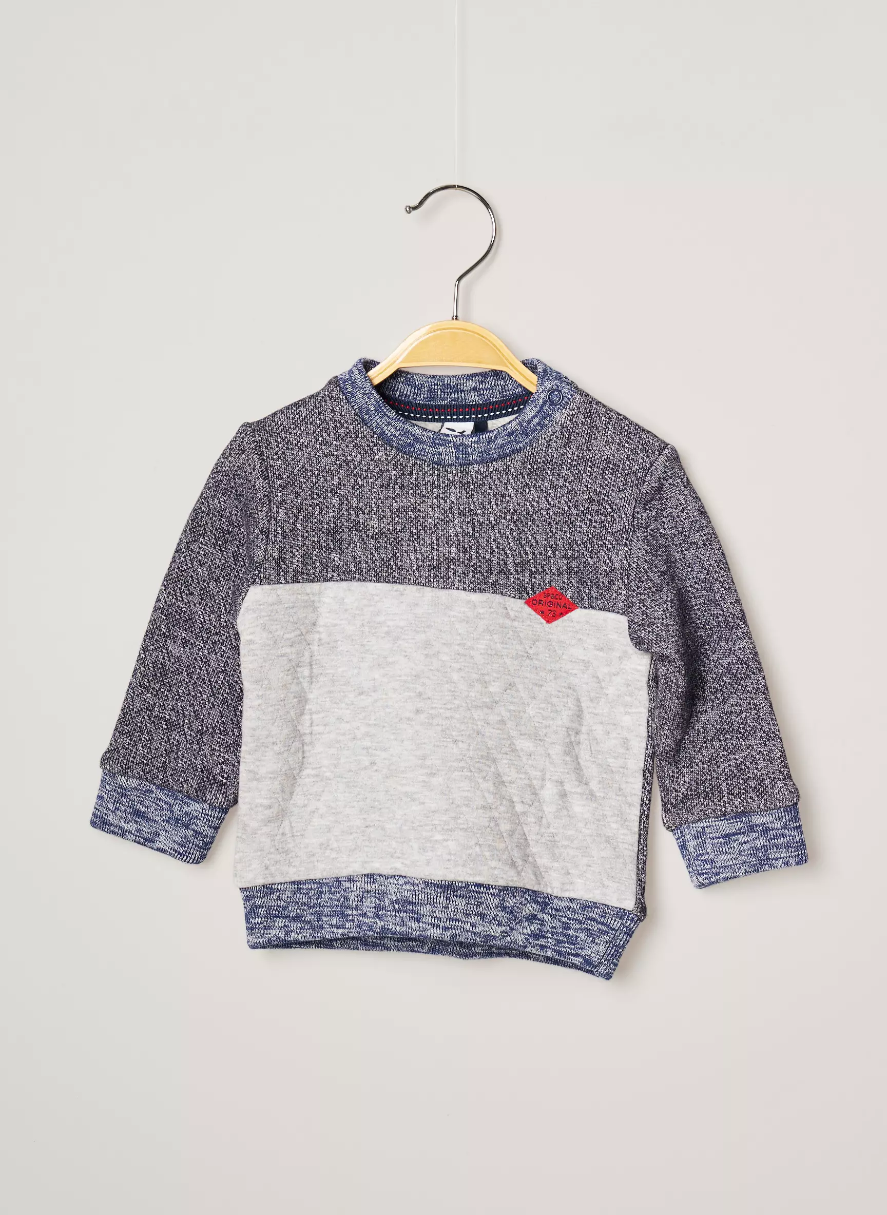 3 Pommes Sweats Garcon couleur gris