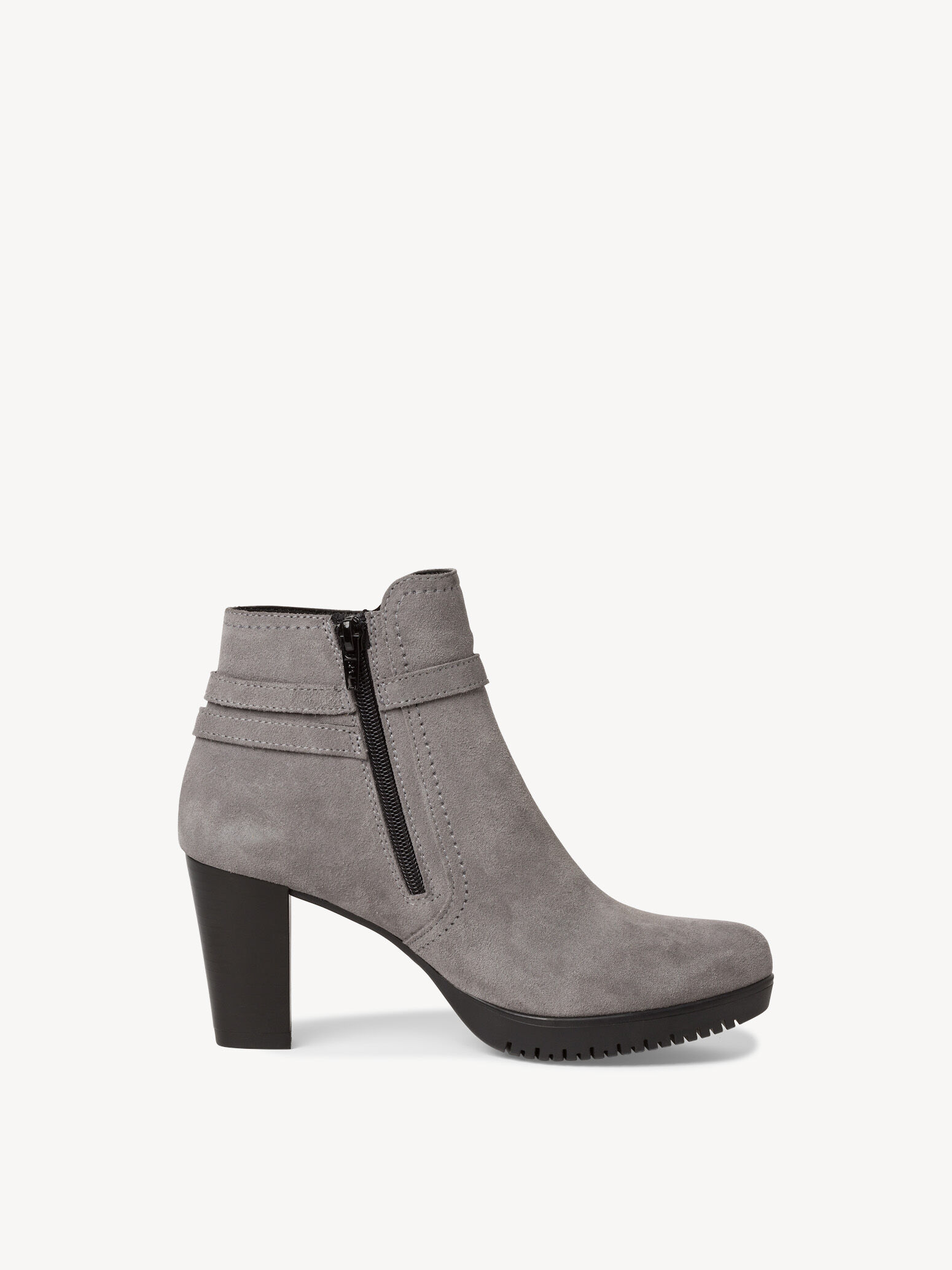 Bottine en cuir - gris