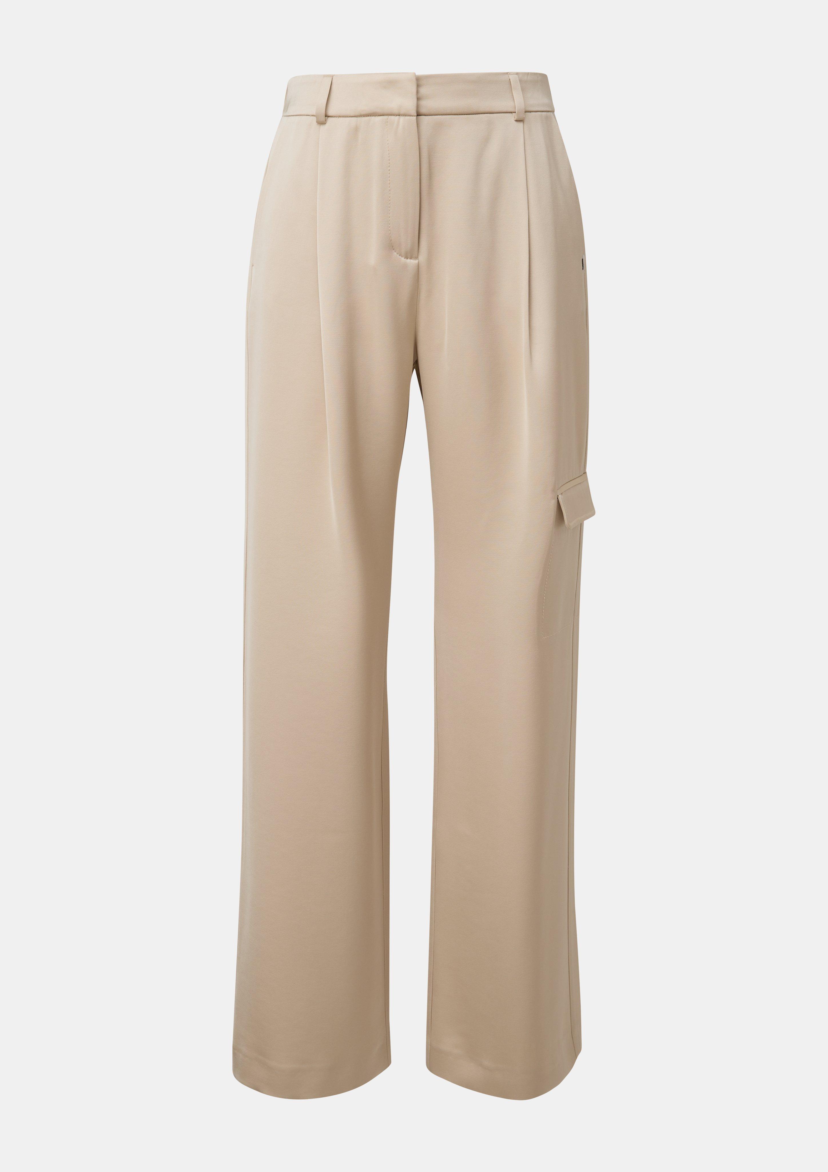 Regular: Hose aus Viskosemix - beige