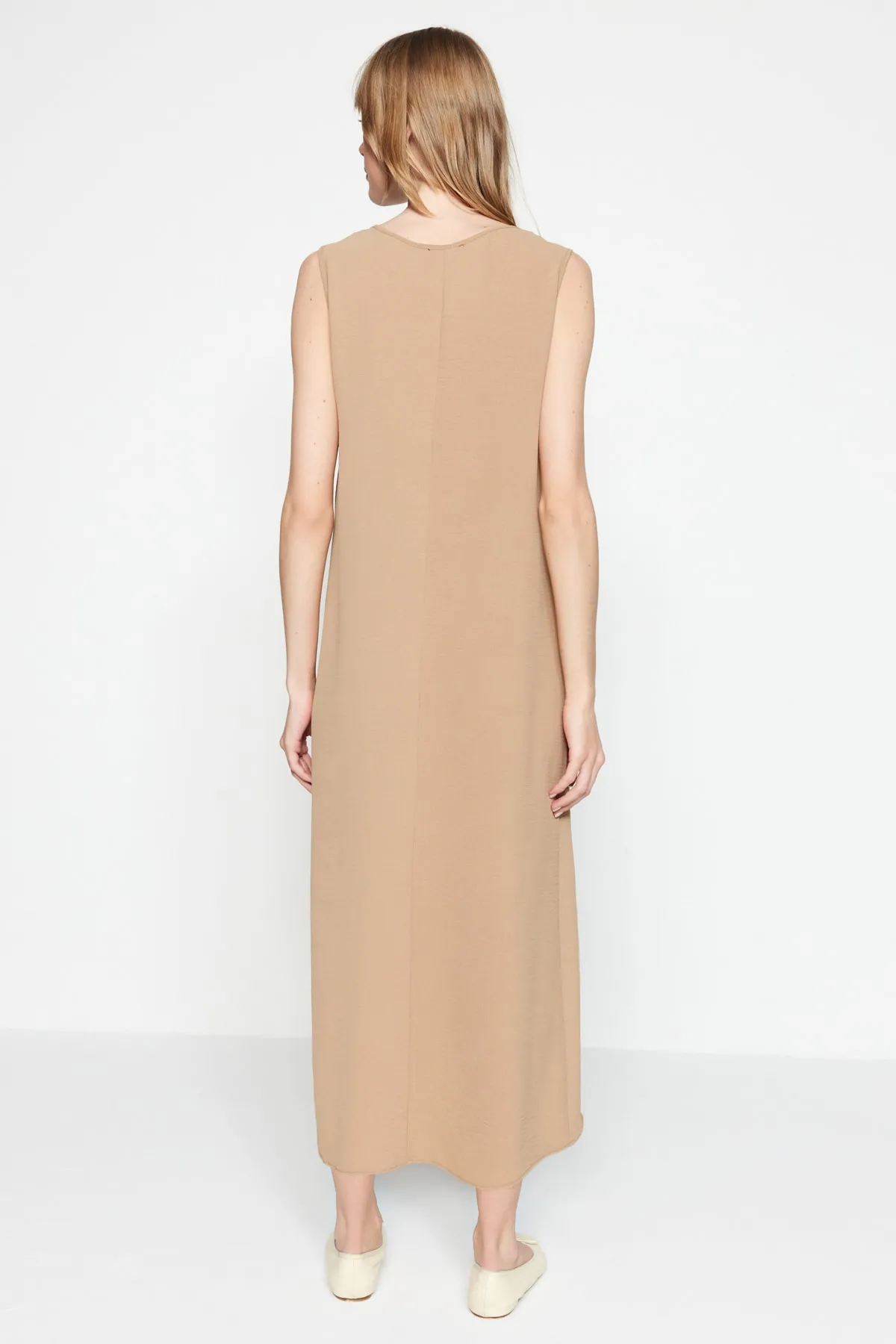 Trendyol Modest  Schwarz-Beige 2er-Pack Unterwäsche Aerobin Woven Lining Dress TCTSS23EB00146