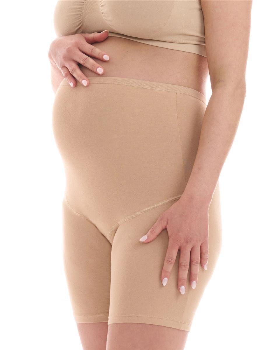 Herzmutter Umstandsslip Baumwoll-Mix - Schwangerschaft - Wäsche - Langbein (Einzelpack, 1-St) Schwangerschaftsslip - Überbauch-Shorts