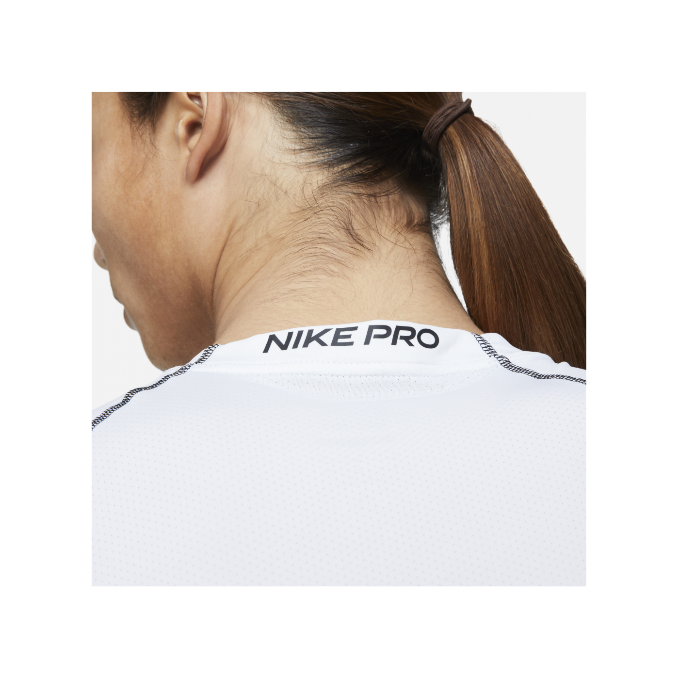 Nike Pro Longsleeve Weiss Schwarz F100