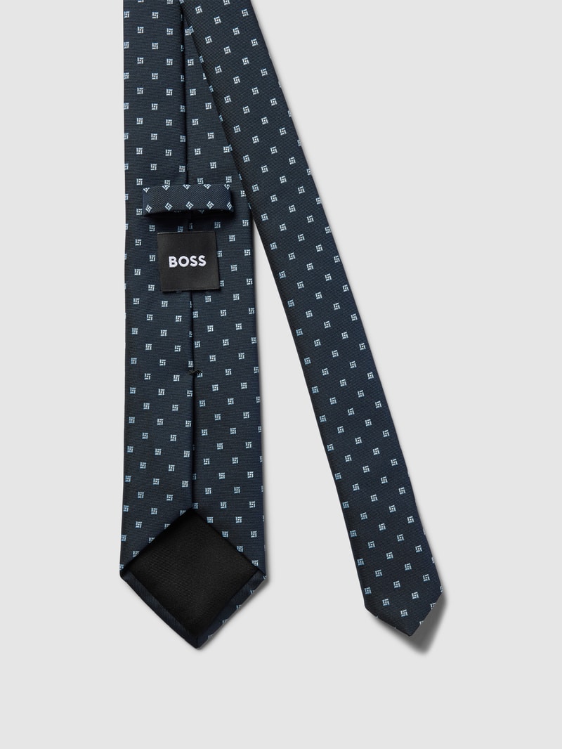 Krawatte mit Allover-Muster Modell 'TIE' in blau