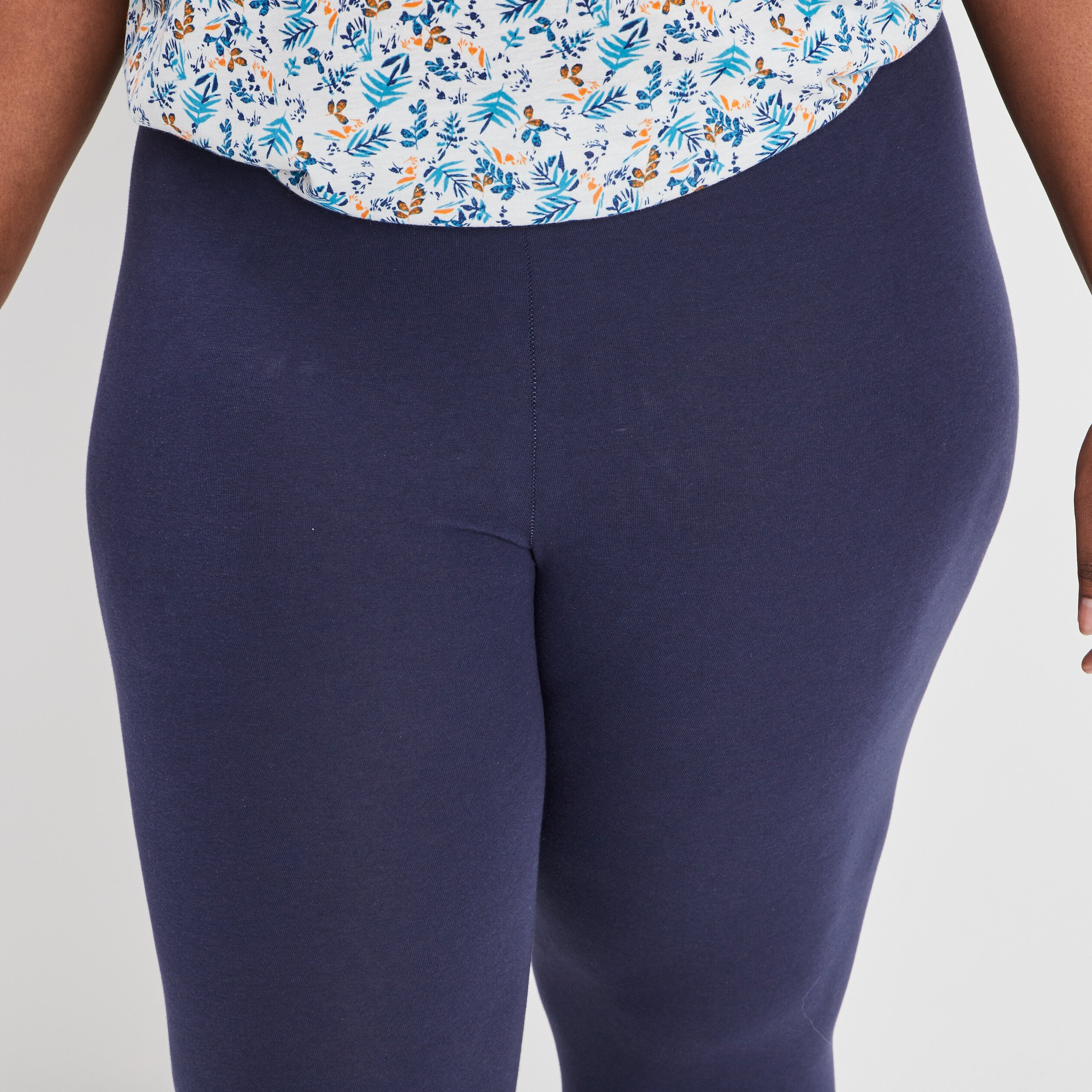 Leggings 7 8ème bleu marine femme grande taille | La Halle