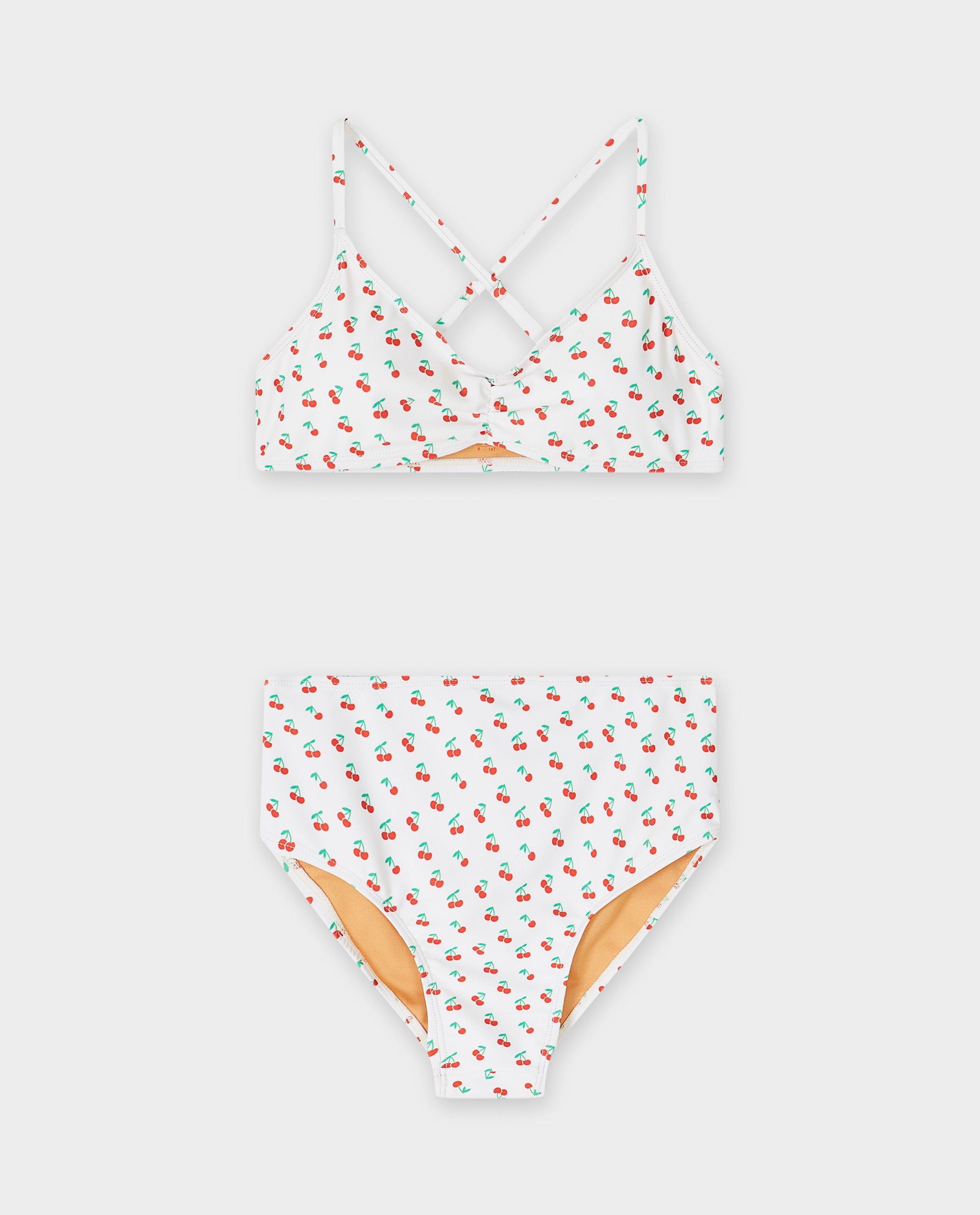 Groggy Bikini Met Print Kersen, XXS-L wit