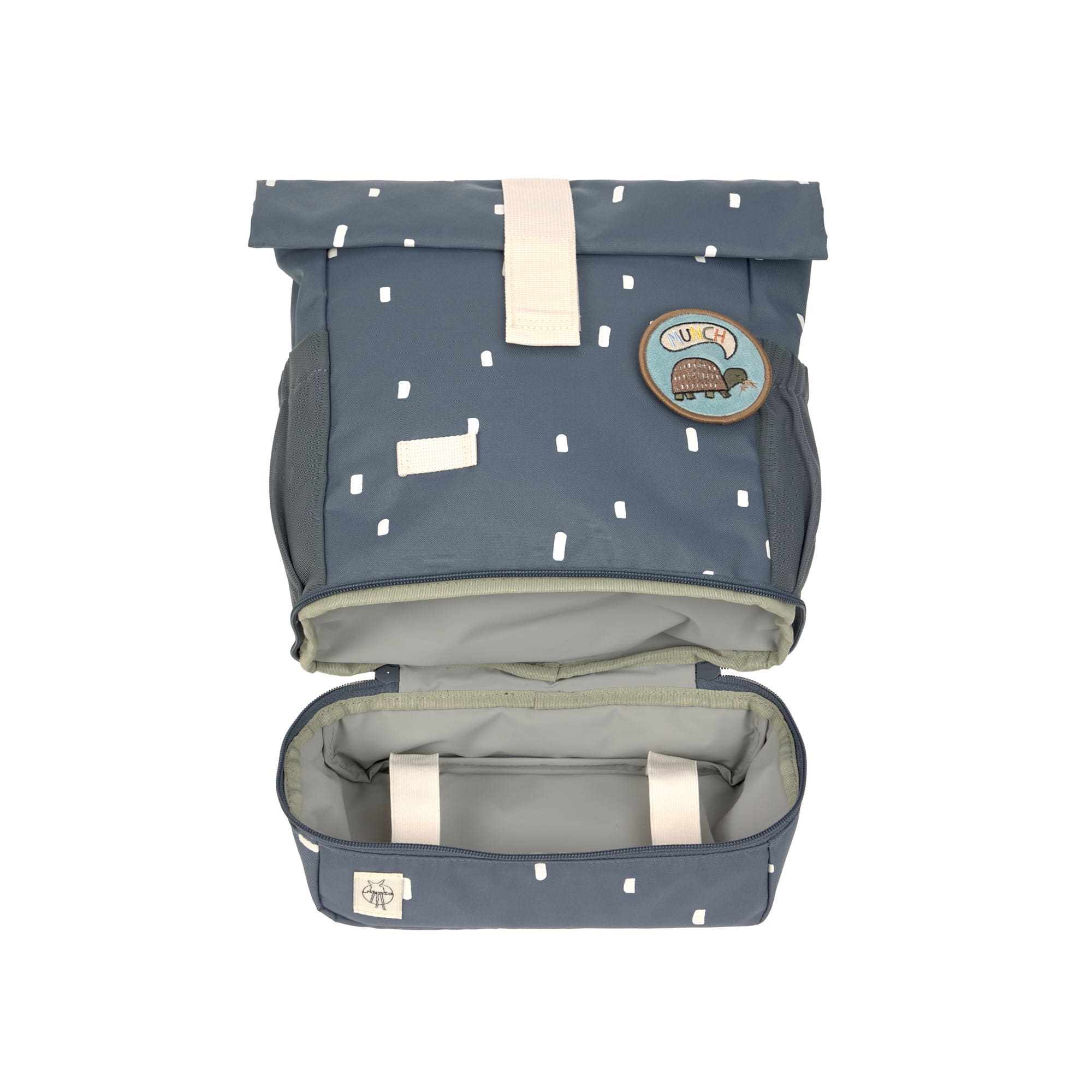 Kindergartenrucksack Rolltop - Happy Prints, Dunkelblau