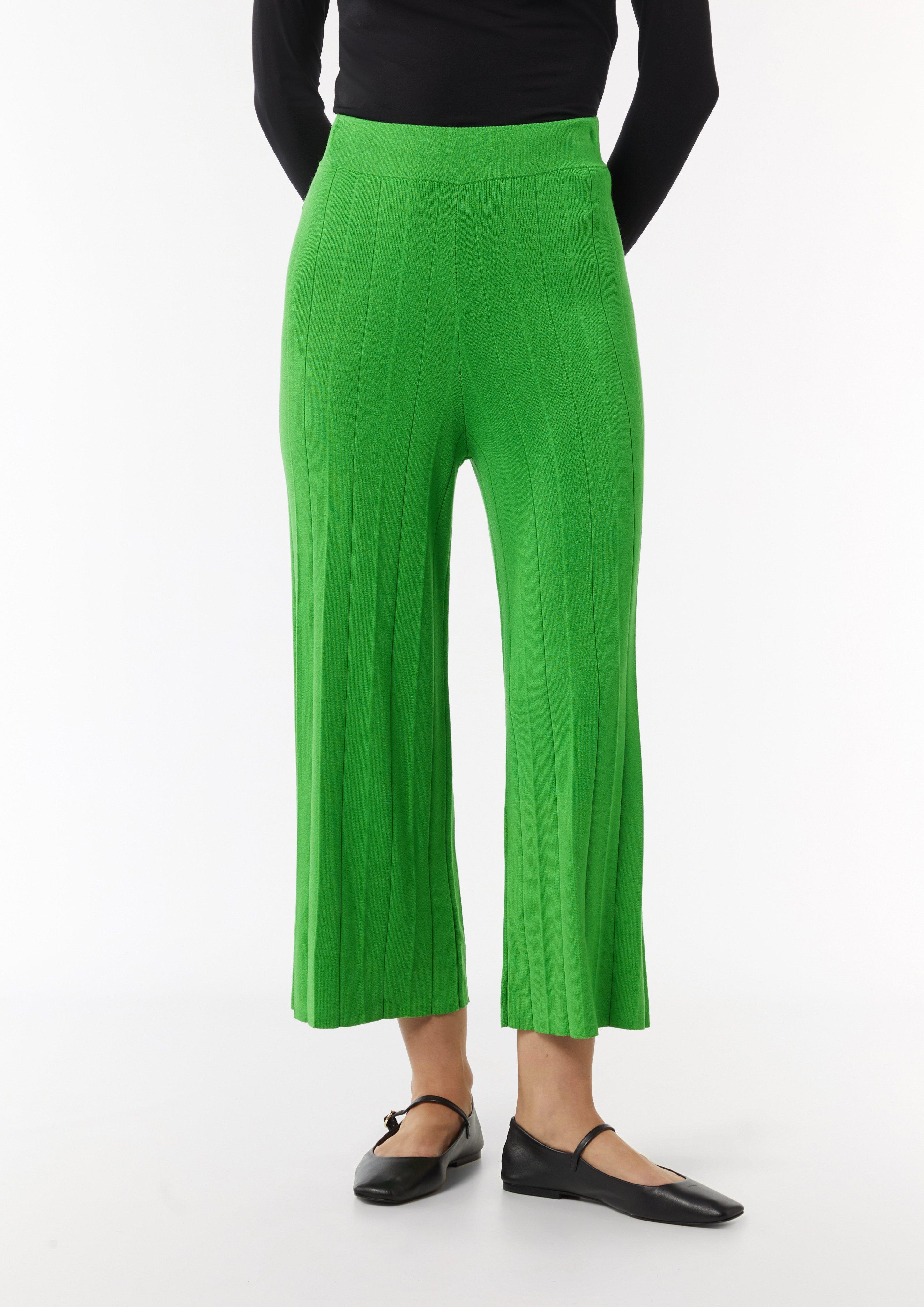 Culotte mit Rippstruktur - grün