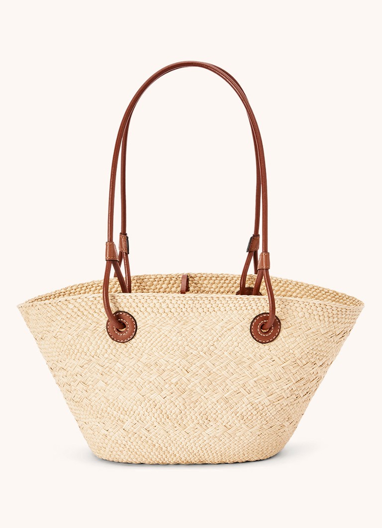 Geantă mică LOEWE Anagram Basket cu detalii din piele de vițel