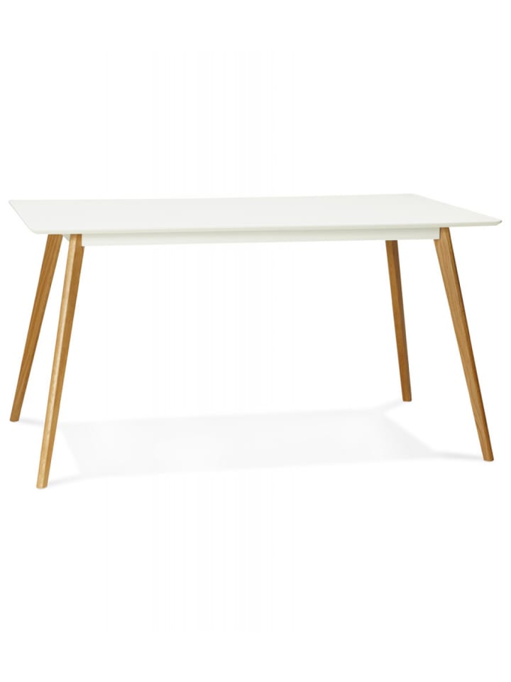 KADIMA DESIGN Esstisch Skandinavisch Weiß MDF Holz | Skandinavischer Stil in Weiß günstig kaufen 160 x 90 x 75 cm