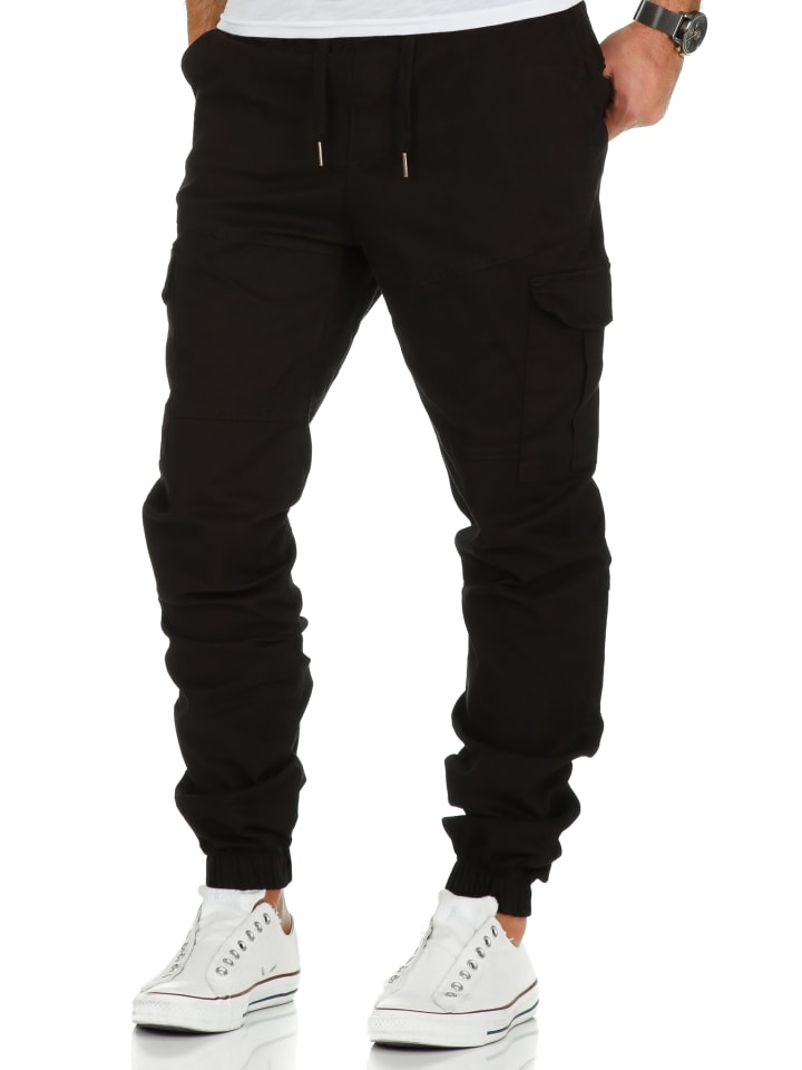 Amaci&Sons Cargo Jogger-Chino SAN ANTONIO in Schwarz günstig kaufen
