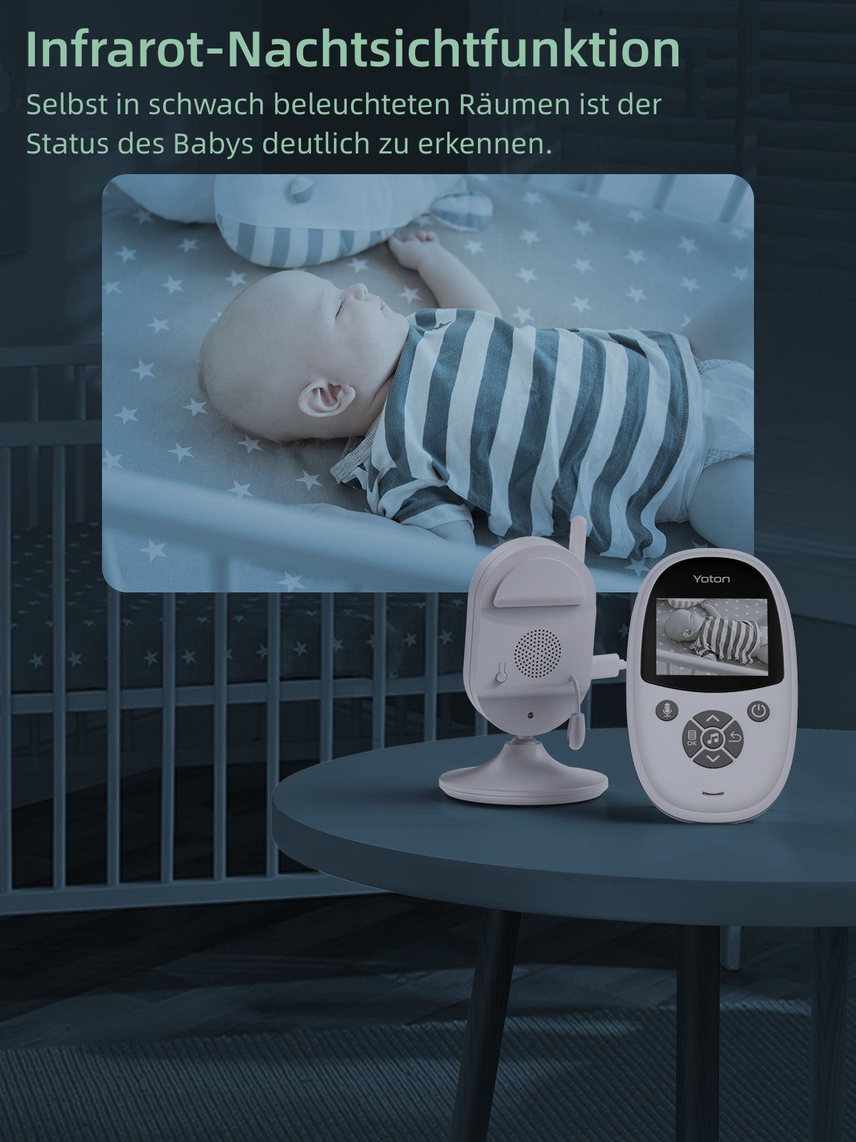 Yoton Video-Babyphone Babyphone mit Kamera, 2.4