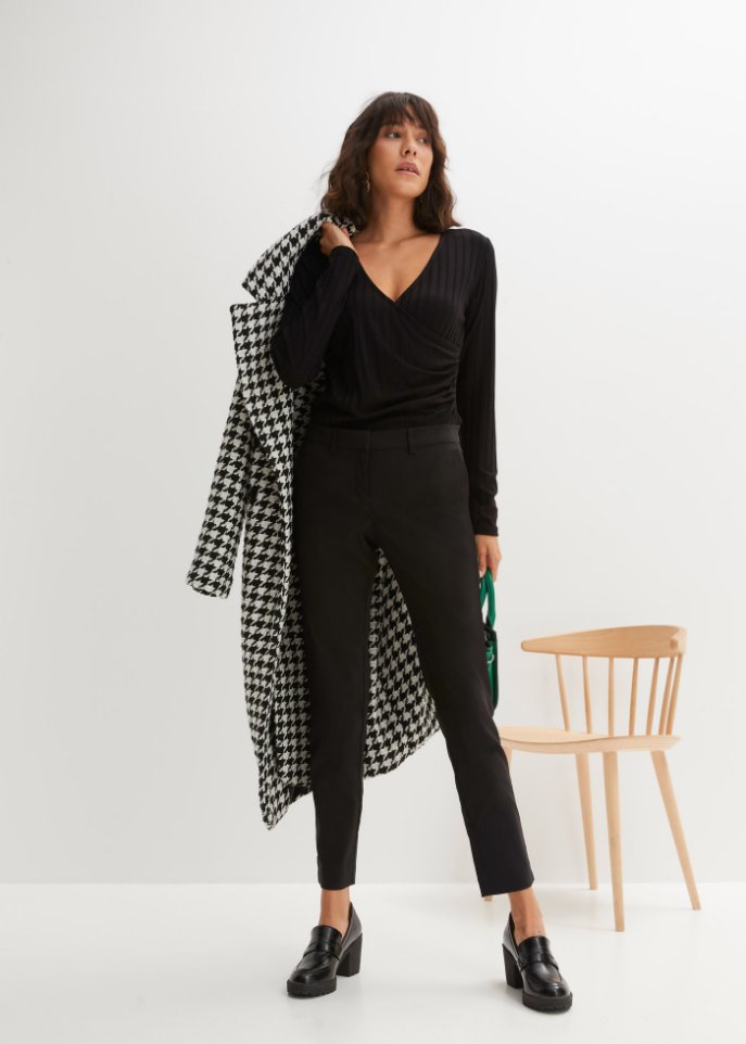 geripptes Langarmshirt