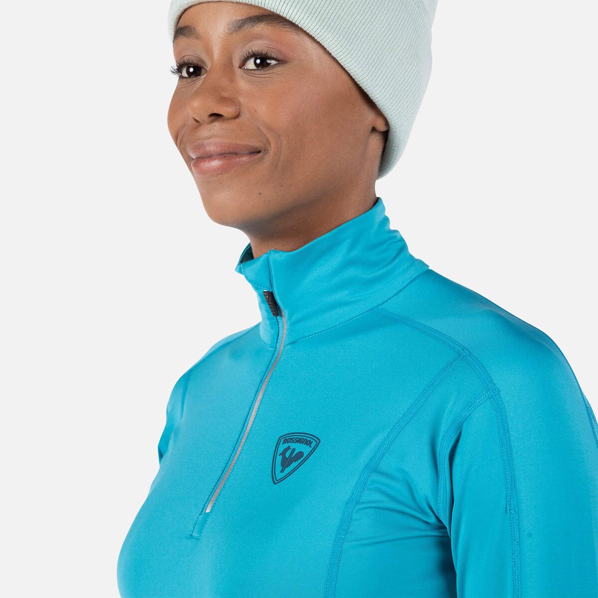 Damenoberteil Baselayer Classique mit halbem Reißverschluss