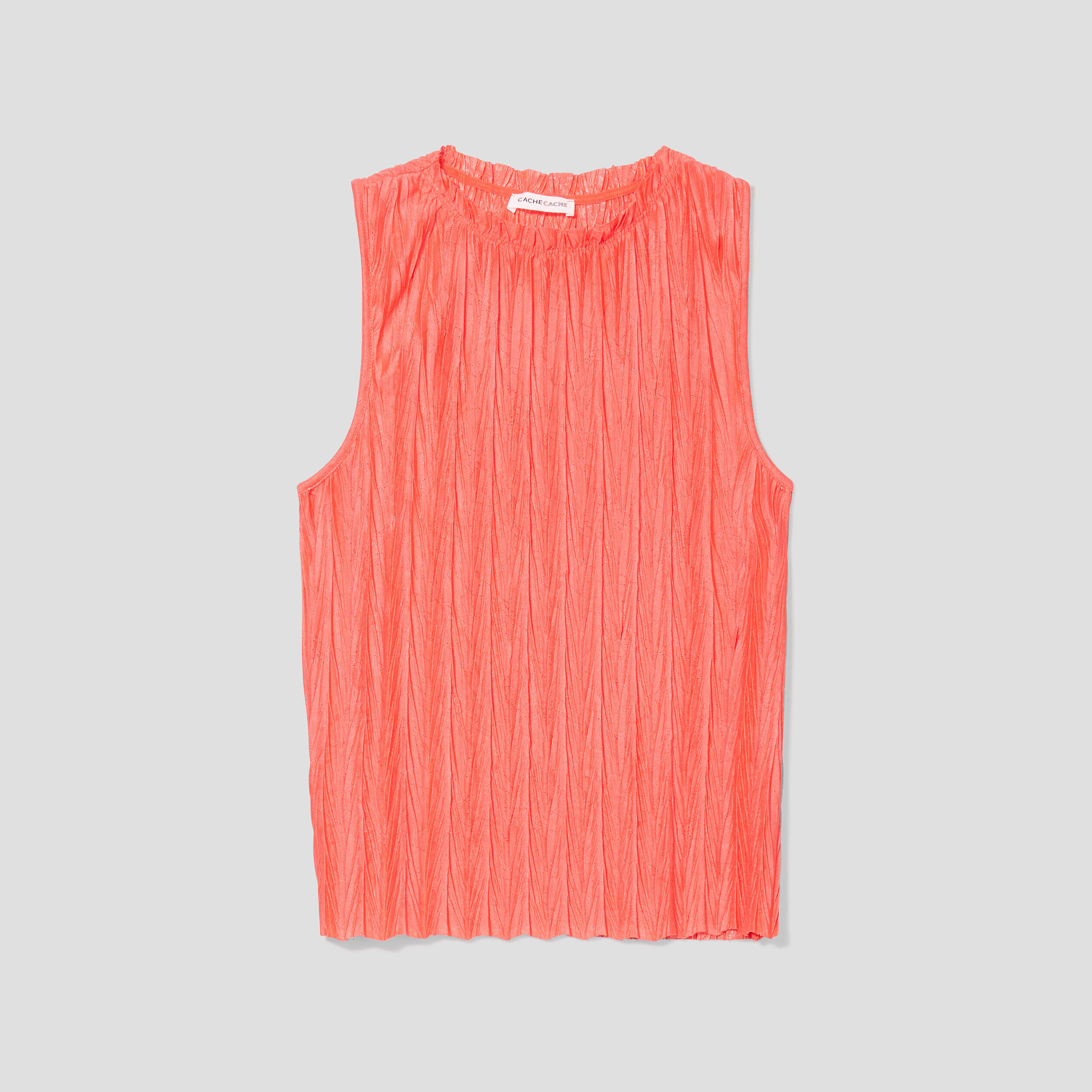 Débardeur bretelles larges rouge corail femme | Cache Cache