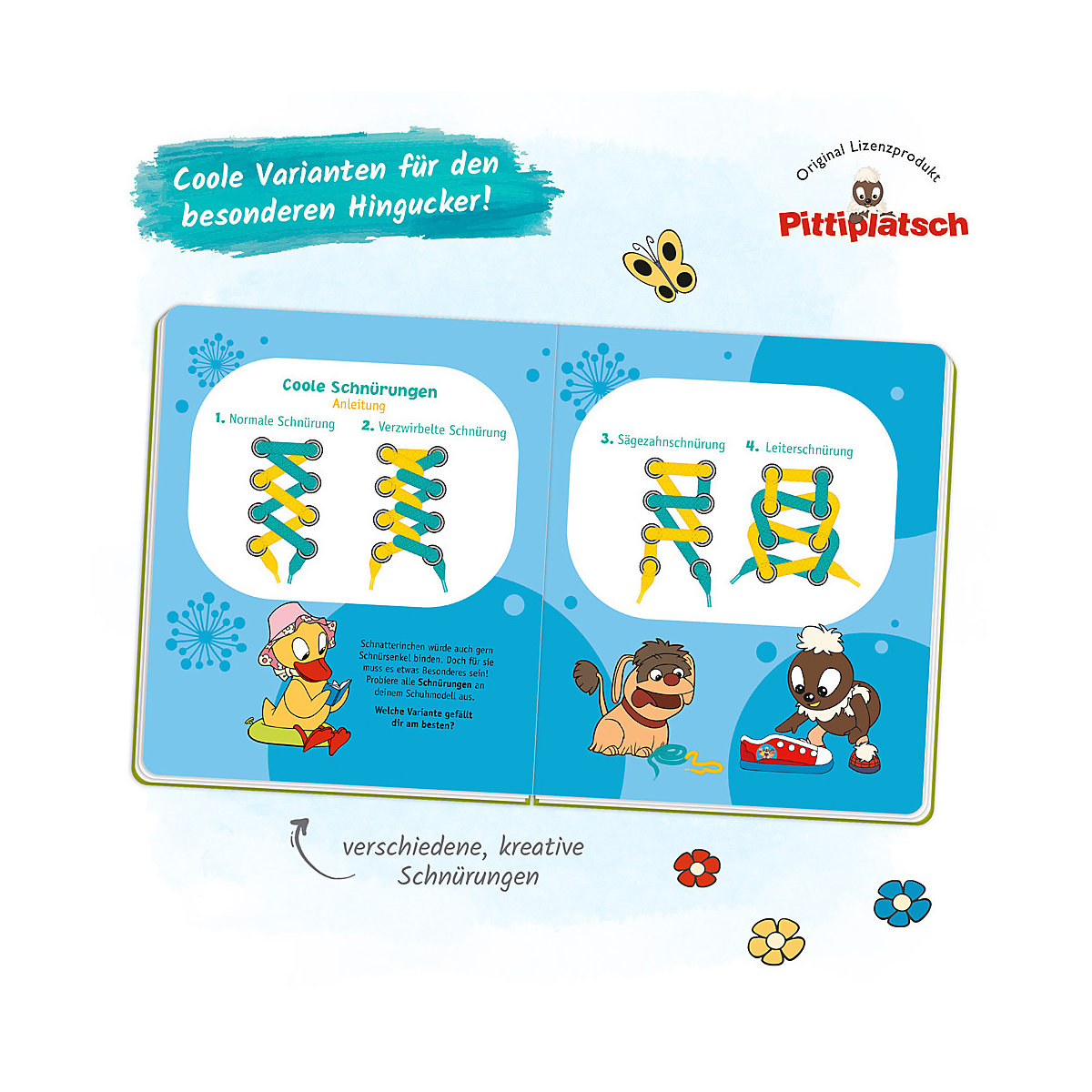 Trötsch Unser Sandmännchen Das Schnürsenkelbuch Pittiplatsch Schuhe binden leicht gemacht