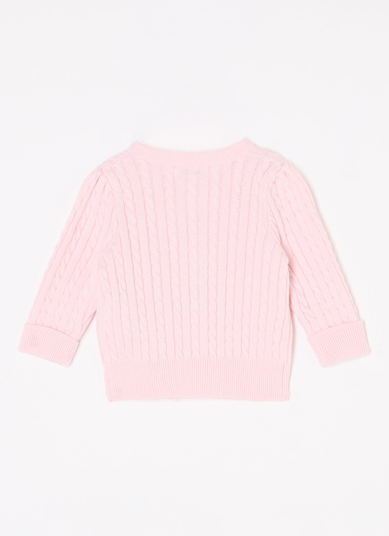 Vestă tricotată cu cabluri Ralph Lauren și logo brodat
