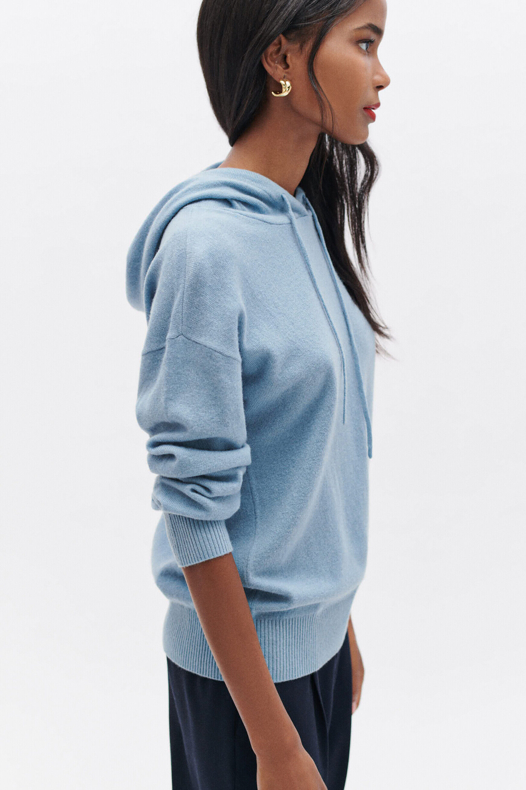 Pull marik bleu ciel femme