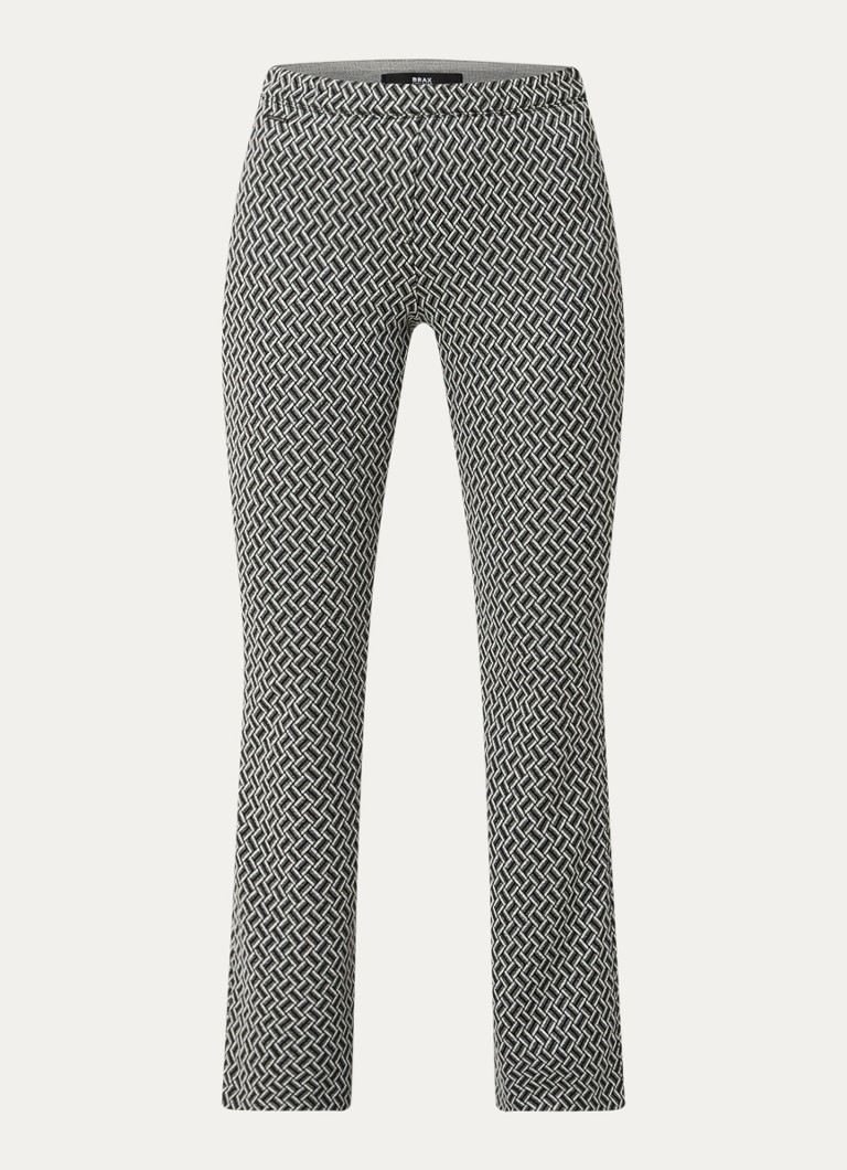 BRAX  Malou high waist slim fit pantalon met grafische print