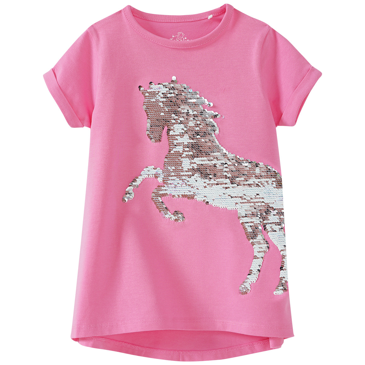 Mädchen T-Shirt mit Wendepailletten