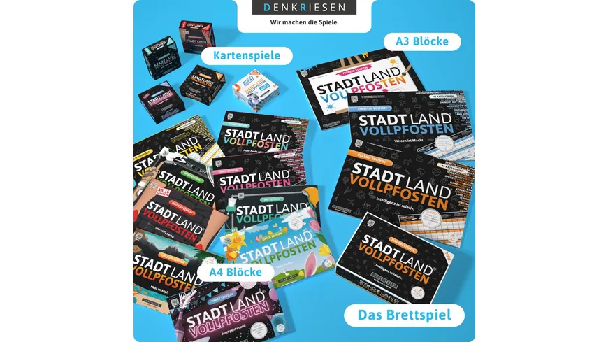 Denkriesen - STADT LAND VOLLPFOSTEN® – Brettspiel - 