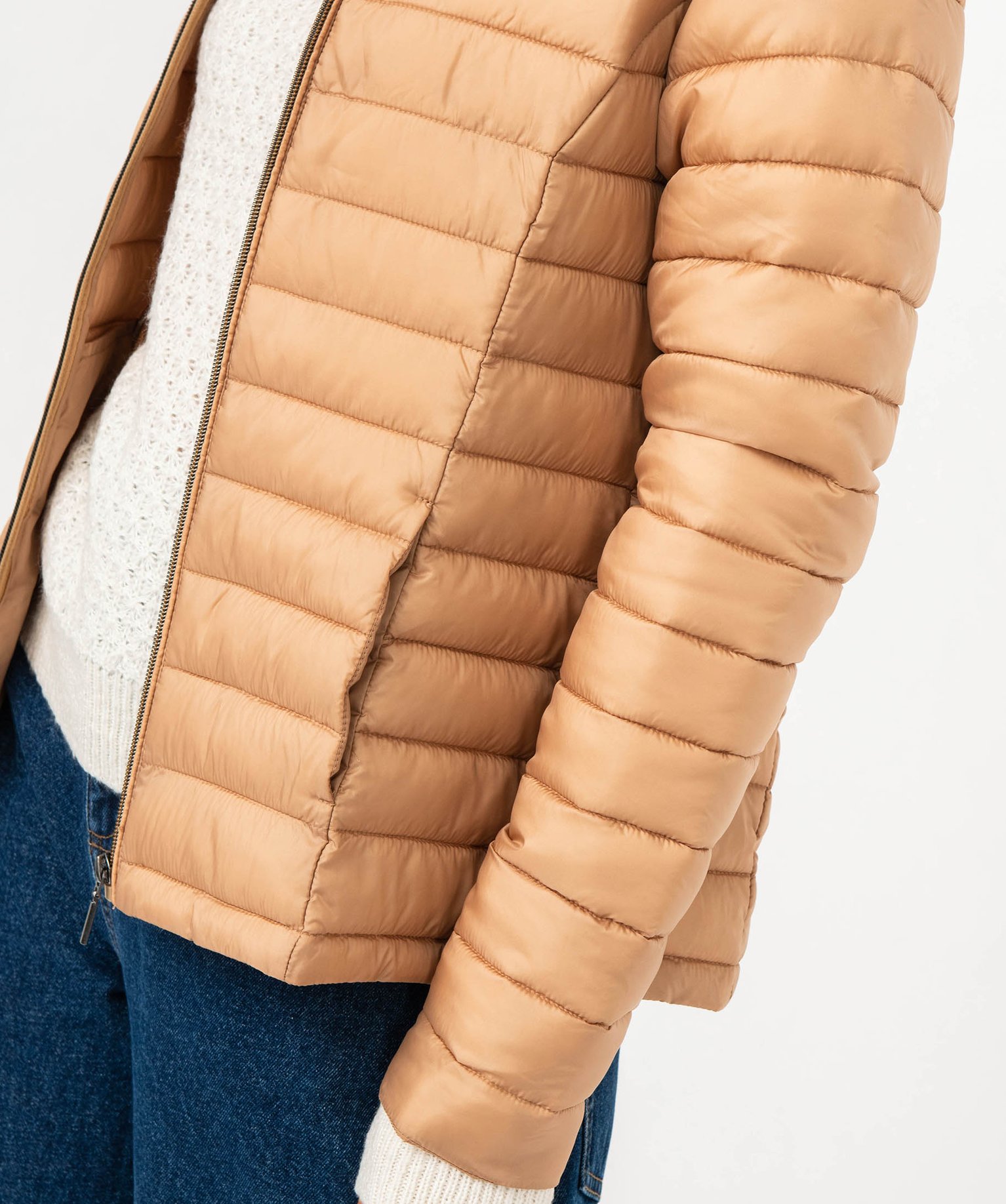 Pull à col rond en maille fantaisie femme ecru | GEMO