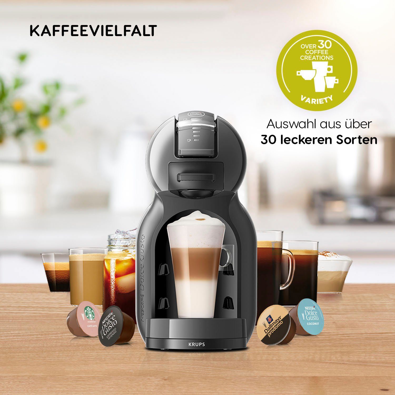 NESCAFÉ® Dolce Gusto® Kapselmaschine KP1208 Mini Me, samtige Crema, Play & Select-Funktion, automatische Abschaltung