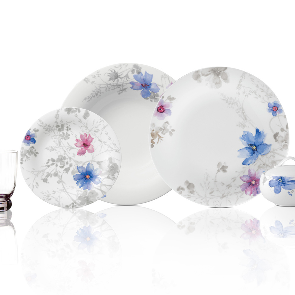 Villeroy & Boch Assiette creuse Mariefleur Gris Basic Assiette