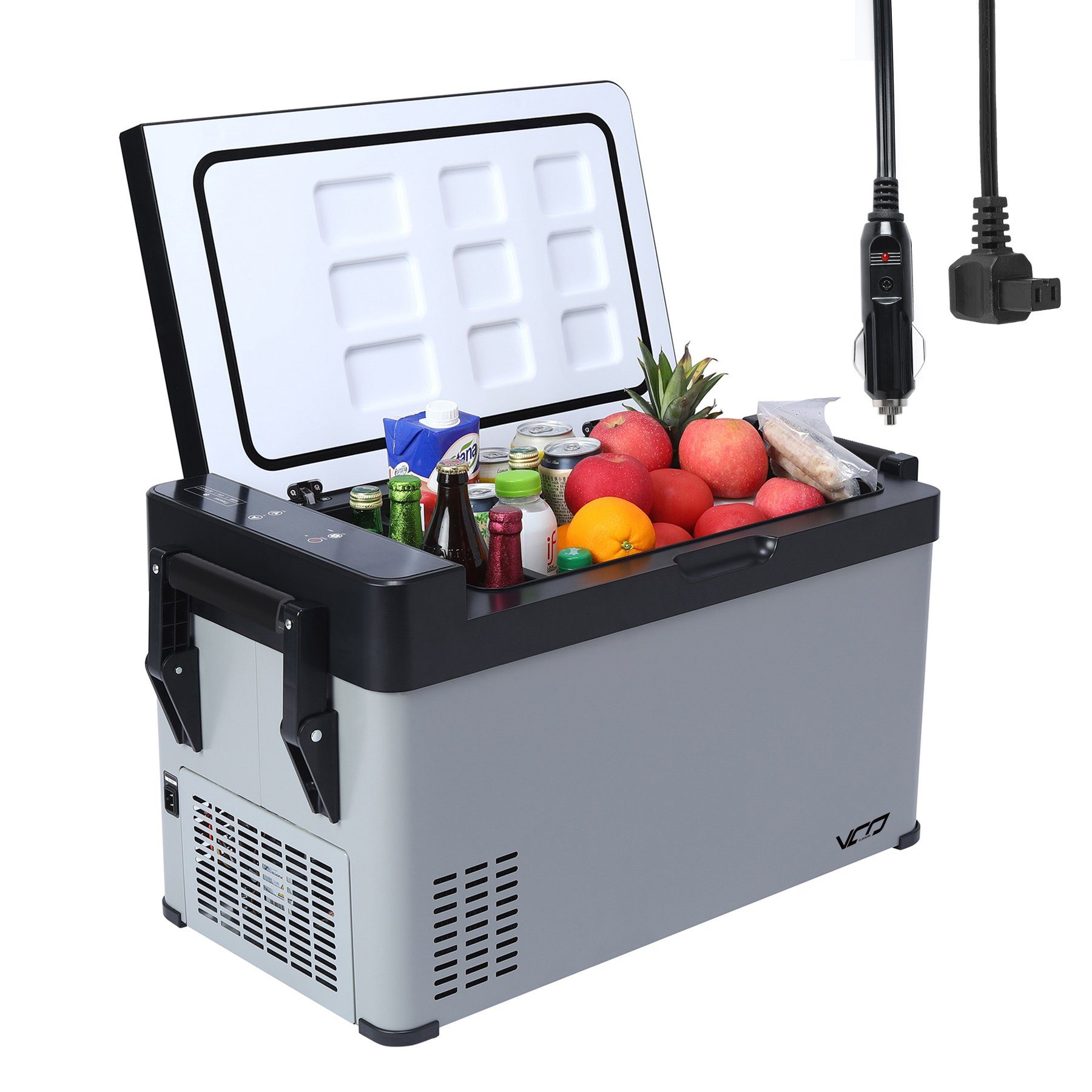 CLEESINk Kühlbox Kompressor kühlbox auto 38L 12V/240V tragbare Kühlschrank mit Griff, 38 l