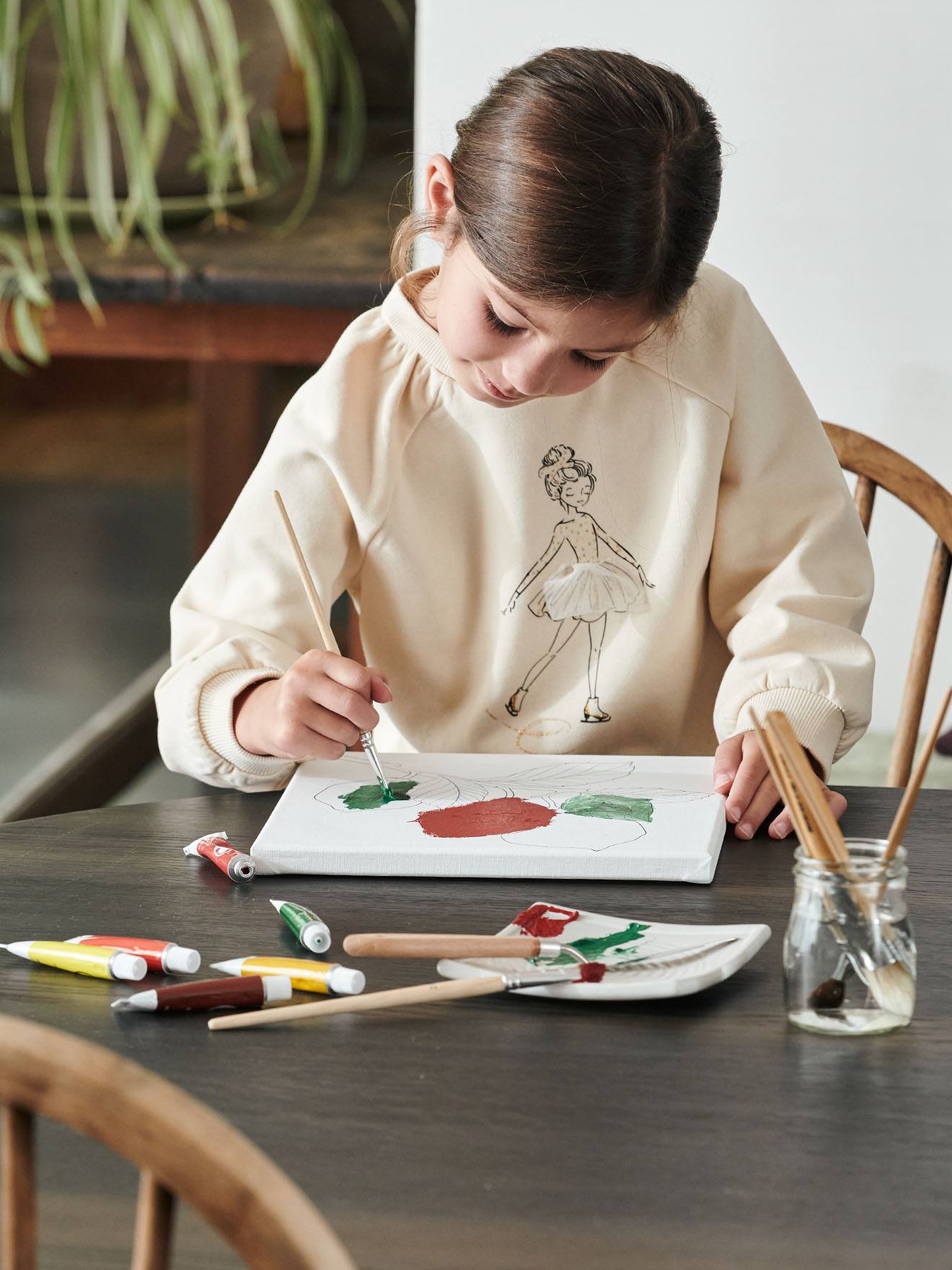 Sweat motif égérie avec détails fantaisie fille rose