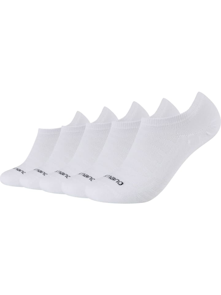 camano Baumwolle Unisex-Sneaker-Socken 5 Paar mesh ventilation in weiß günstig kaufen
