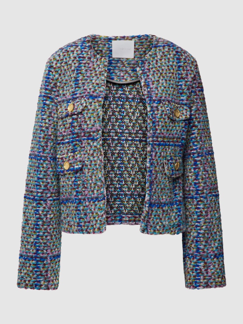 Blazer mit Schurwoll-Anteil im Allover-Look in lindgrün