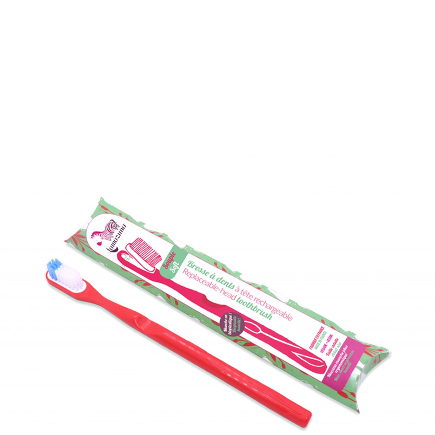 Lamazuna Rouge Brosse à dents rechargeable souple