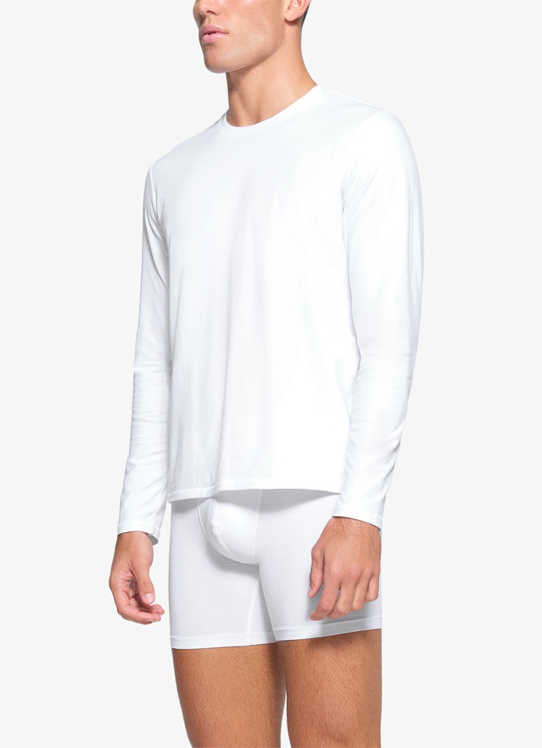 Tricou Skims din bumbac cu mânecă lungă și guler rotund