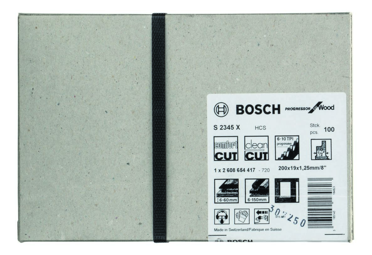 Bosch Blue Accessories 2608654417 S2345K Bajonettsagblad Progressor for Tre 200 mm 100 deler